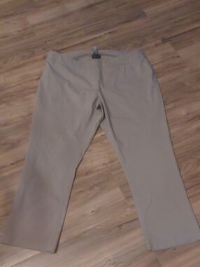 SlimSation By Multiples Khaki Pull On Relaxed Leg Pants Plus Sz 24W